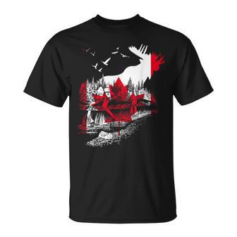 Canada Flag Moose Canada T-Shirt - Geschenkecke