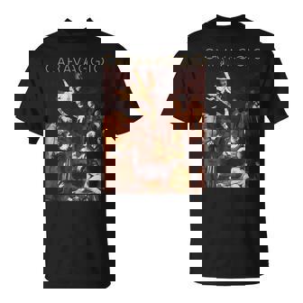 Caravaggio Natividad Con San Francisco Y San Lorenzo Camiseta unisex - Regaloses