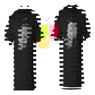 Carino Cartoon Cactus E Palloncino Abbraccio Amore Maglietta - Novitaregali