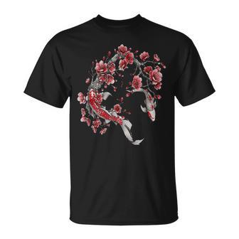 Carpa Koi Japonesa Y Flor De Cerezo Camiseta unisex - Regaloses