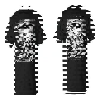 Cat With Mouse And Dog Selfie Ufo Alien UAPs Really T-Shirt - Monsterry