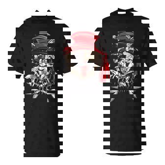 Cat Pirate Jolly Roger Flag Skull And Crossbones Tee T-Shirt - Thegiftio
