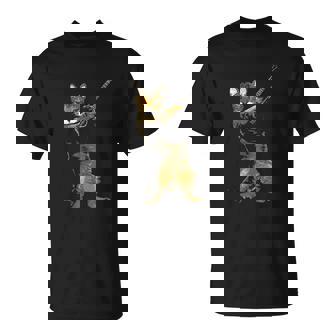 Cat Playing Acoustic Guitar Musician T-Shirt - Thegiftio