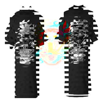 Cat Ramen Noodle Japanese Anime Kawaii Cat T-Shirt - Thegiftio