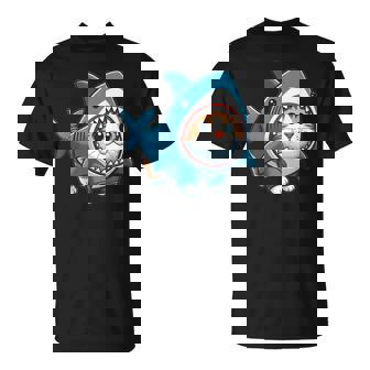 Cat In Shark Costume T-Shirt - Thegiftio