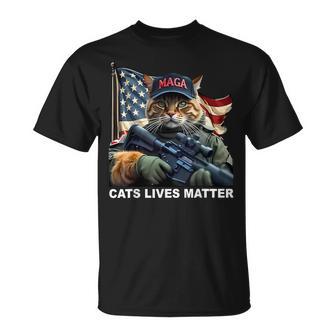 Cats Life Important Trump 2024 Cat Maga T-Shirt - Geschenkecke