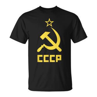 Cccp Ussr Communist Hammer And Sickle Red T-Shirt - Geschenkecke