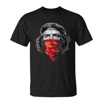 Che Guevara W Soviet Hammer And Sickle Red Bandana T-Shirt - Geschenkecke