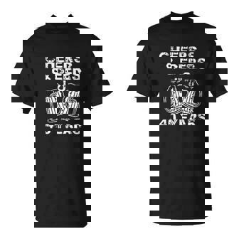 Cheers And Beers To 40 Years T-Shirt - Thegiftio