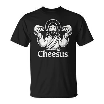 Cheesus Jesus Chrétien Drôle Amateurs De Fromage Foi Croire T-Shirt - Cadeauxyz