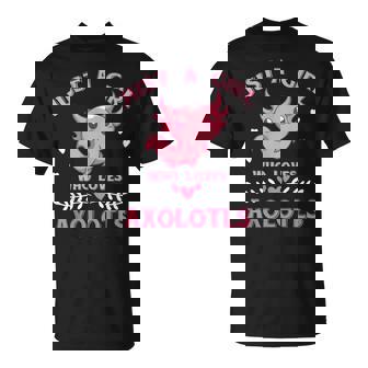 Chica Amante De Los Axolotls Exóticos Salamandra Ajolote Camiseta unisex - Regaloses