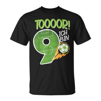 Children's Birthday Ich Bin 9 Jahre Fussball T-Shirt - Geschenkecke