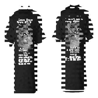 Chonky Cat Heavy Breathing Meme I Have Plans T-Shirt - Monsterry