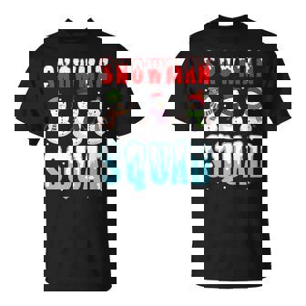 Christmas Snowman Family Its Snowing Christmas Snowman Squad Premium T-Shirt - Monsterry