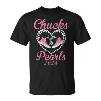 Chucks And Pearls 2024 Black History Chucks And Pearls T-Shirt - Monsterry