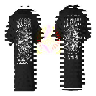 Circus Staff Bearded Lady Costume Vintage Carnival Party T-Shirt - Monsterry