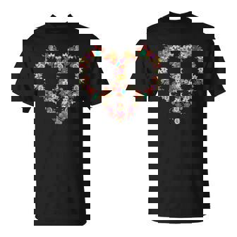 Coeur Signe De Paix Fleursintage Fleur Amoureux Symbole De T-Shirt - Cadeauxyz