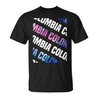Colombia Patrón De Camuflaje Acuarela Camiseta unisex - Regaloses