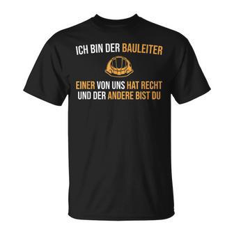 Construction Supervision Construction Site Helmet Construction Management T-Shirt - Geschenkecke