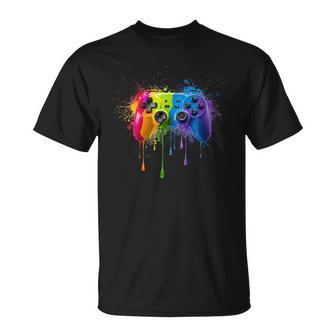 Control All The Things Video Game Controller Boys Gamer Drip T-Shirt - Thegiftio UK