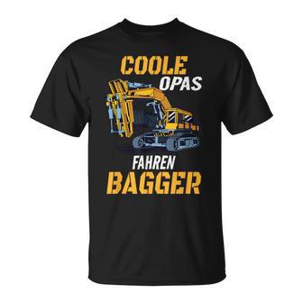 Coole Opas Fahren Bagger Digger Driver Grandpa T-Shirt - Geschenkecke