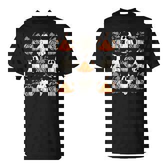 Coquette Bow Pumpkin Ghost Spooky Season Halloween T-Shirt - Thegiftio UK