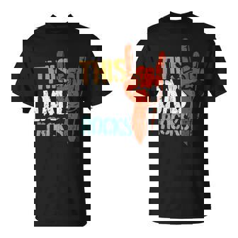 Corna Del Diavolo Per Il Padre This Dad Rocks Maglietta - Novitaregali