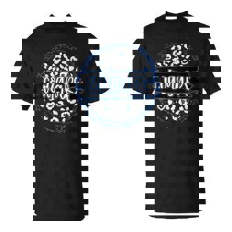 Cougars Blue Cheetah Leopard School Sports Fan Team Spirit T-Shirt - Monsterry