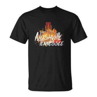 Country Music City Guitar Usa T-Shirt - Thegiftio