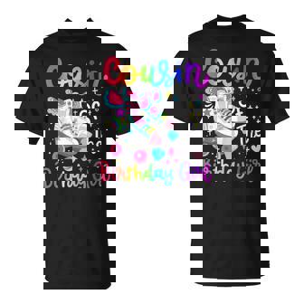 Cousin Of The Birthday Girl Skater Roller Skate Family Party T-Shirt - Thegiftio UK