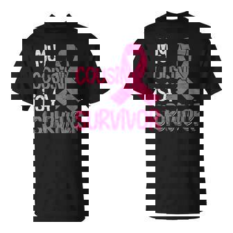 My Cousin Is A Survivor Breast Cancer Support Squad T-Shirt - Thegiftio UK