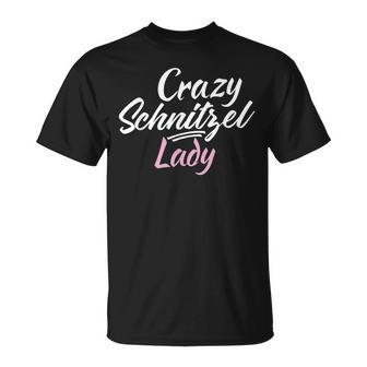 Crazy Schnitzel Lady German Schnitzel T-Shirt - Geschenkecke