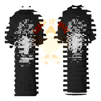 Creep It Real Ghost Skateboard Retro Halloween Skateboarding T-Shirt - Monsterry AU