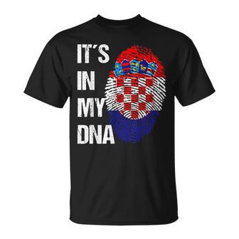 Croatian Flag Dna Fingerprint Croatia T-Shirt - Geschenkecke