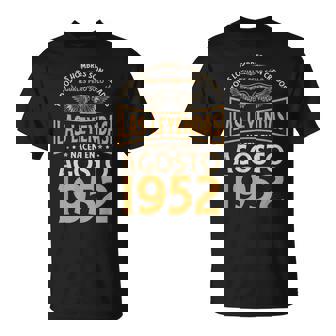 Cumpleaños Hombre Regalos Las Leyendas Agosto 1952 Camiseta unisex - Regaloses
