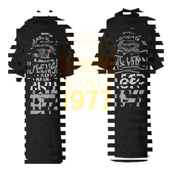 Cumpleaños Hombre Regalos Las Leyendas Agosto 1977 Camiseta unisex - Regaloses