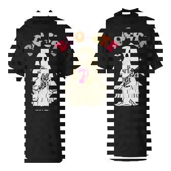 Cute Boo Jee Ghost Halloween Leopard Ghost Womens T-Shirt - Thegiftio UK