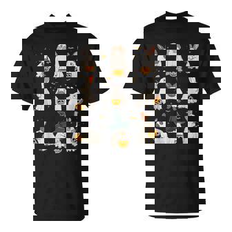 Cute Fall Bunny Ghost Costume Rabbit Lover Spooky Season T-Shirt - Seseable