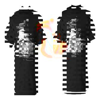 Cute Ghost Crochet Knitting Lovers Halloween Coffee Women T-Shirt | Seseable UK