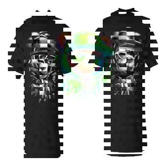 Cute Cute Hip Hop Bear Watercolor Teddy Bear T-Shirt | Seseable UK