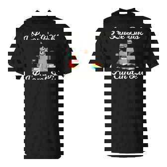 Cute I Love Books Nerdy Cat With Glasses Love To Read TShirt T-Shirt - Monsterry