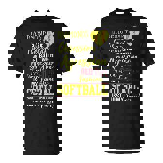 Cute Softball Is My Passion Girls Softball Player T-Shirt - Monsterry