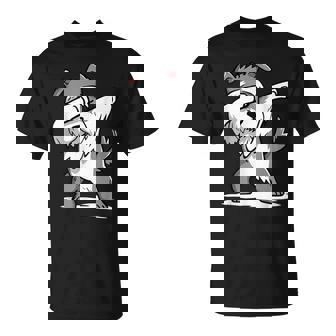Dabbing Schnauzer Dab Dance Perro Camiseta unisex - Regaloses