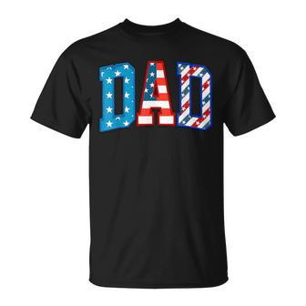 Dad Usa American Flag Freedom Patriotic Happy 4Th Of July T-Shirt - Monsterry UK