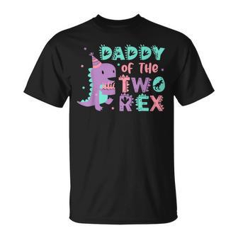 Daddy Of The Two Rex Birthday Dinosaur Family Matching T-Shirt | Seseable UK