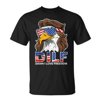 Damn I Love Freedom Eagle Patriotic July 4Th T-Shirt - Monsterry DE
