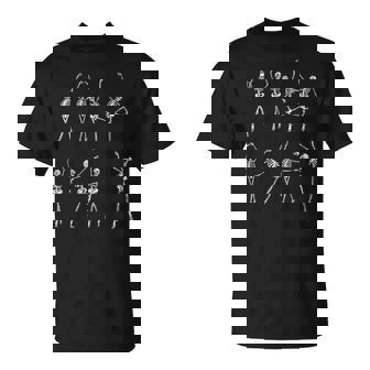 Dancing Skeleton Ballerinas Halloween Costume Ballet Girl T-Shirt - Seseable