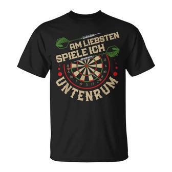 Dart Player Am Liebsten Spiele Ich Untertenrum T-Shirt - Geschenkecke