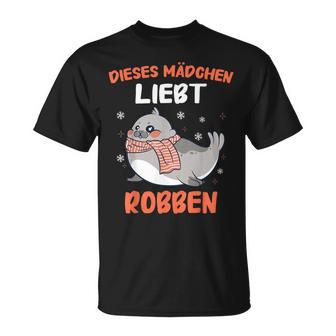 Das Mädchen Liebt Robben Seehund Dieses Mädchen Lieb T-Shirt - Geschenkecke