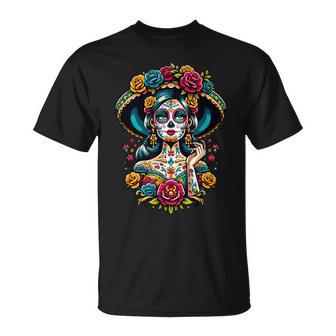 Dia De Los Muertos Sugar Mexican Inspired By La Catrina T-Shirt - Geschenkecke